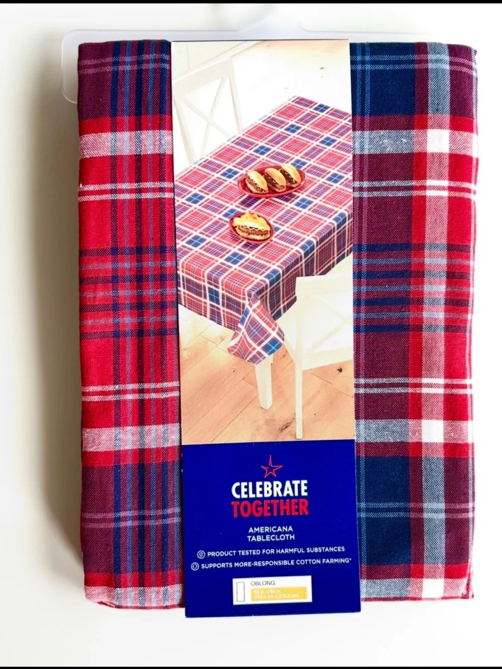 NEW Red Plaid Tablecloth - Classic Festive Dining